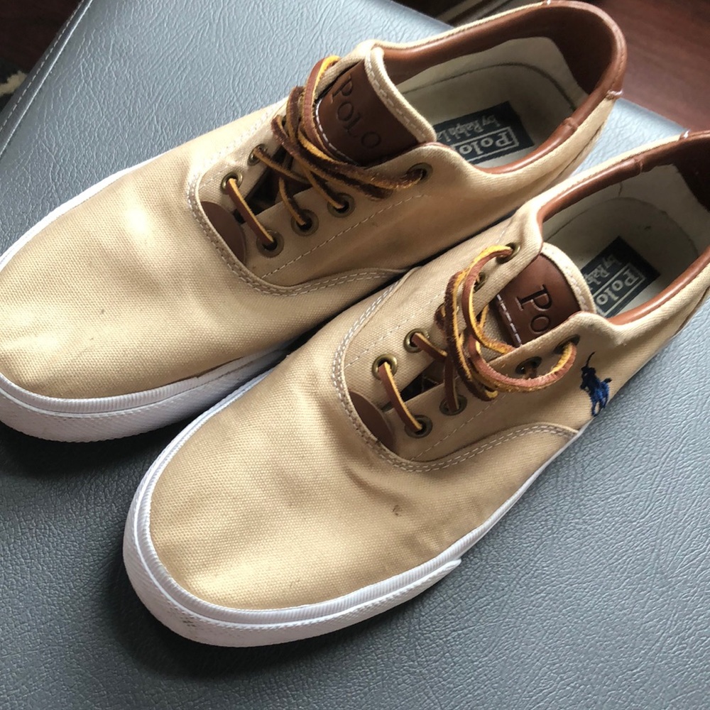 Men’s tan Polo shoes